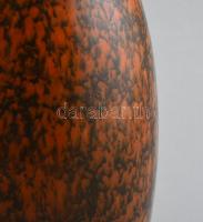 Tófej, retró, mázas kerámia váza, kézzel festett, jelzett, hibátlan, m: 45 cm