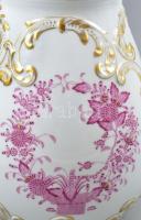 Herendi purpur indiai kosaras mintás barokk kancsó. Kézzel festett porcelán.Hibátlan, jelzett. m: 36...