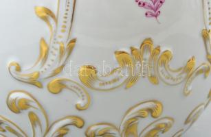 Herendi purpur indiai kosaras mintás barokk kancsó. Kézzel festett porcelán.Hibátlan, jelzett. m: 36...