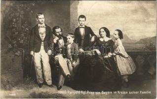 1911 Luitpold Kgl. Prinz von Bayern im Kreise seiner Familie (1860) Kunstverlag Jos. Paul Böhm