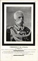 1900 Umberto I Re dItalia / Umberto I, King of Italy (1844-1900) obituary card (vágott / cut)