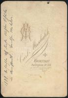 1888 Brassó / Kronstadt / Brasov (Erdély), Deutsche Mädchen-Schule (német lányiskola), keményhátú fo...