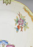 Herendi Viktória mintás 6db mokkás csésze aljjal, kézzel festett porcelán, jelzett, hibátlan