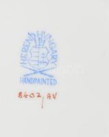 Herendi Apponyi mintás áttört tányér, kézzel festett, jelzett, hibátlan, d: 34 cm