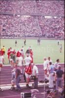 Puskás Ferenc (1927-2006) labdarúgó a Népstadionban, 2 db színes diapozitív, 3,5×3,5 cm