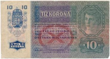 1915. 10K piros "DEUTSCHÖSTERREICH" felülbélyegzéssel, "1231 469615" + Orosz Bir...