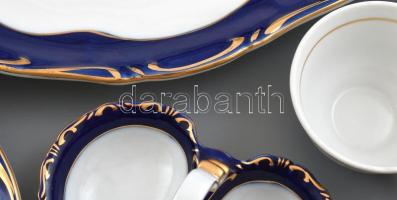 Zsolnay Pompadour mintás 12 személyes étkészlet (a szószos tál hiányzik), + hozzá 6 személyes mokkás...