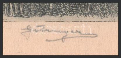 Olvashatatlan jelzéssel: Pancsikoló kislányok. Színezett rézkarc, papír. 15x19 cm