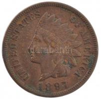 Amerikai Egyesült Államok 1897. 1c Br "Indián fej" T:2,2-
USA 1897. 1 Cent Br "India...