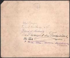 Patricia tengerjáró hajó fedélzetén készült fotó a kapitánnyal sérült kartonon 27 x23 cm