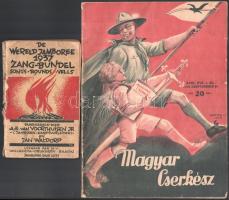 1937 Jamboree műsorfüzet sérült megviselt állapotban 1936 Magyar cserkészet egy szám