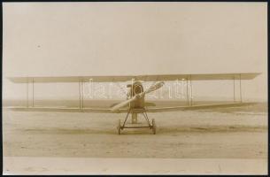 I. világháborús harci repülő nagy méretű fényképe / World War I. military airplane12x18 cm