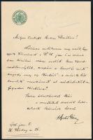 1935 Dr. Szabó Géza aláírása a Magyar Országgyűlés Képviselőházának fejléces papírján