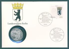 NSZK 1987. 10M Ag "750 éves Berlin" érmés borítékon elsőnapi bélyegzős bélyeggel T:1