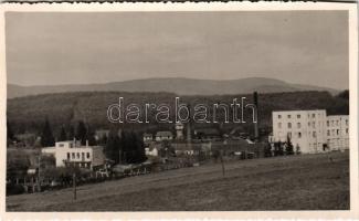 Szomolány, Smolenice; Smolenice-Hor. Oresany Chem. tov. / Vegyipari gyár / chemical factory. photo (non PC) (vágott / cut)