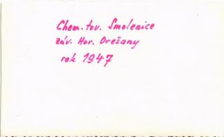 Szomolány, Smolenice; Smolenice-Hor. Oresany Chem. tov. / Vegyipari gyár / chemical factory. photo (...