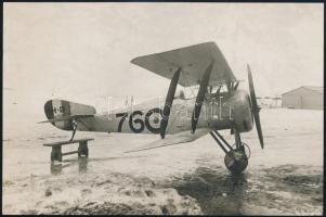 I. világháborús harci repülő nagy méretű fényképe / World War I. military airplane 16x10 cm