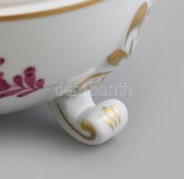 Herendi Apponyi mintás porcelán bonbonnier. Kézzel festett, jelzett, hibátlan. m: 13 cm
