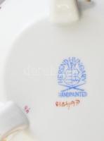 Herendi Apponyi mintás porcelán bonbonnier. Kézzel festett, jelzett, hibátlan. m: 13 cm