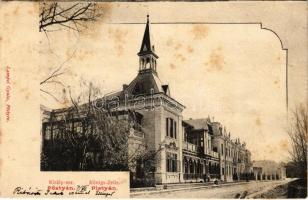 1904 Pöstyén, Piestany; Király sor, villa. Lampel Gyula kiadása / Königs-Zeile / street view, villa (fl)