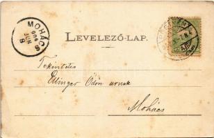 1904 Pöstyén, Piestany; Király sor, villa. Lampel Gyula kiadása / Königs-Zeile / street view, villa ...