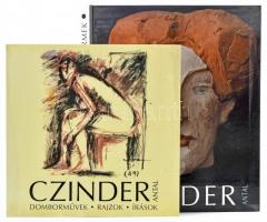 Czinder Antal (1937-) 2 db katalógusa: szobrok, rajzok, írások.