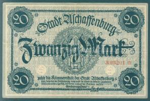 Német Birodalom/Weimari Köztársaság/Aschaffenburg DN 20M T:II/III
