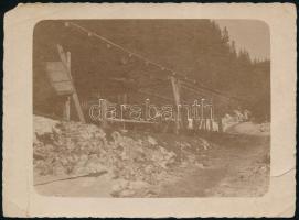 cca 1916 Capali kötélpálya állomás a fronton fotó 12x9 cm