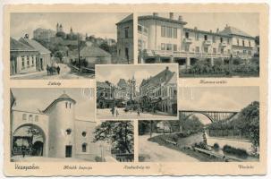 1941 Veszprém, látkép, Hősök kapuja, Viadukt, Korona szálló, Szabadság tér (Rb)
