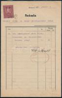 1931 Bp., Wilk és Hartl bádogosok, szerelők stb. fejléces számlája