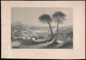 Joseph Mallord William Turner (1775-1851) után, Heawood metszése: Bai von Baja, 1850 körül. Acélmetszet, papír. . Lap széle kissé foltos. 13,5x20,5 cm