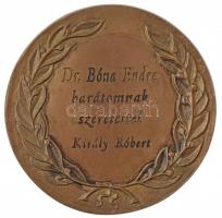 Király Róbert (1930- ) 1986. "Szent-Györgyi Albert 1893-1986" kétoldalas, öntött bronz eml...