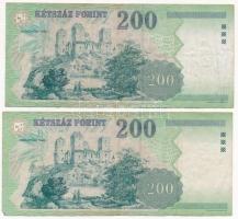 1998-2007. 200Ft (5xklf évjárat/betűjel) T:III folt, az egyiken kis firka