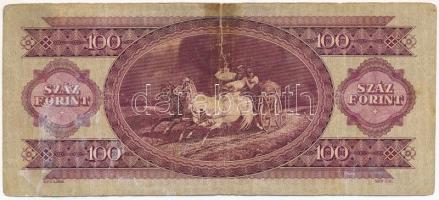 1949. 100Ft "B410 088810" T:III ragasztott, firka, folt
Adamo F28