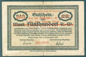 Német Birodalom/Weimari Köztársaság/Augsburg 1923. 1000.000M T:III-/IV
