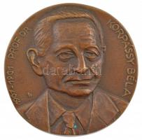 Bartos Endre (1930-2006) DN Prof Dr Korpássy Béla 1907-1961 egyoldalas, öntött bronz emlékérem (124mm) T:1- apró patina