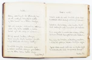 1919 Bp., kézzel írt versesfüzet