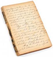 1888-1889 Egy diák kézzel írt naplója, 142p