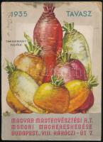 1935 Magyar Magtenyésztési Rt tavasz reklám nyomtatvány képes árjegyzék
