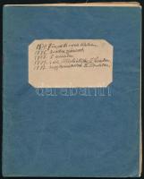 1879-1887 Öt utazás kézzel írt naplója főként magyar nyelven (világkiállítás Párizsban, római zarándoklat)