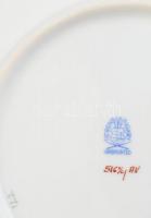 Herendi Apponyi mintás porcelán süteményes tányér, 1 db, kézzel festett, jelzett, hibátlan, d: 16 cm