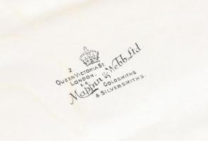 Mappin & Webb ezüstözött tálaló készlet, 2 db-os, eredeti dobozában, jó állapotban