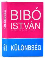 Bibó István: Különbség Bp., 1990., Európai Protestáns Magyar Szabadegyetem,(Bethlen Gábor Könyvkiadó.) Kiadói egészvászon-kötés, kiadói papír védőborítóban.