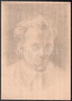 Jelzés nélkül: Portré. Ceruza, papír. 32,5x23 cm