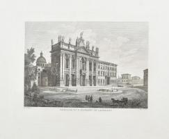 G. Cottafavi: Basilica di S. Giovanni in Laterano. Rézmetszet, papír. Jelzett a metszeten. Lap széle kissé foltos. 21,5x27 cm