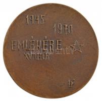 Laborcz Ferenc (1908-1971) 1970. "1945-1970 emlékére XVII. ker" kétoldalas, öntött bronz e...