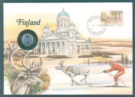 Finnország 1979. 1P bélyeges érmés borítékon T:1