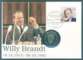 NSZK 1994F 2M "Willy Brandt" érmés borítékon elsőnapi bélyegzős bélyeggel T:1