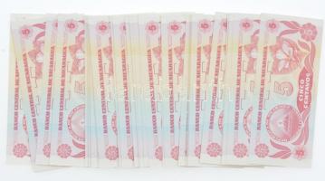 Nicaragua DN (1991-1992.) 5c (82x, közte sorszámkövetők) T:I
Nicaragua ND (1991-1992.) 5 Centavos (...