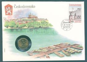 Csehszlovákia 1977. 1K bélyeges érmés borítékon T:1